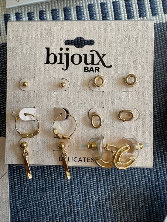 Bijoux Jewelry - ⭐️ bijoux BAR Gold Earring Set — Mixed Studs, Hoops & Dangles